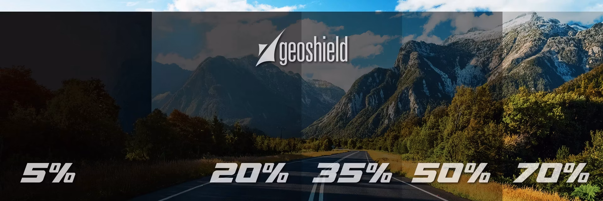 Comparison of window tint darkness levels on vehicle glass