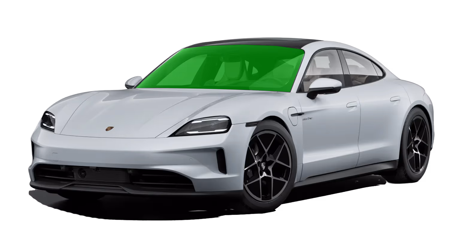 Coverage diagram: front windshield ceramic tint