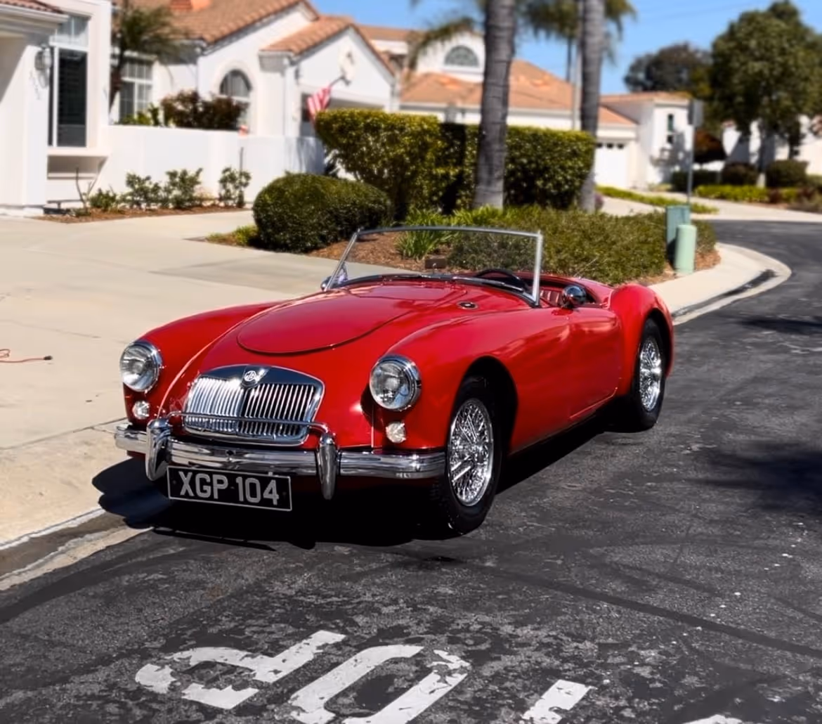 Red classic car after a Smith Bros detail