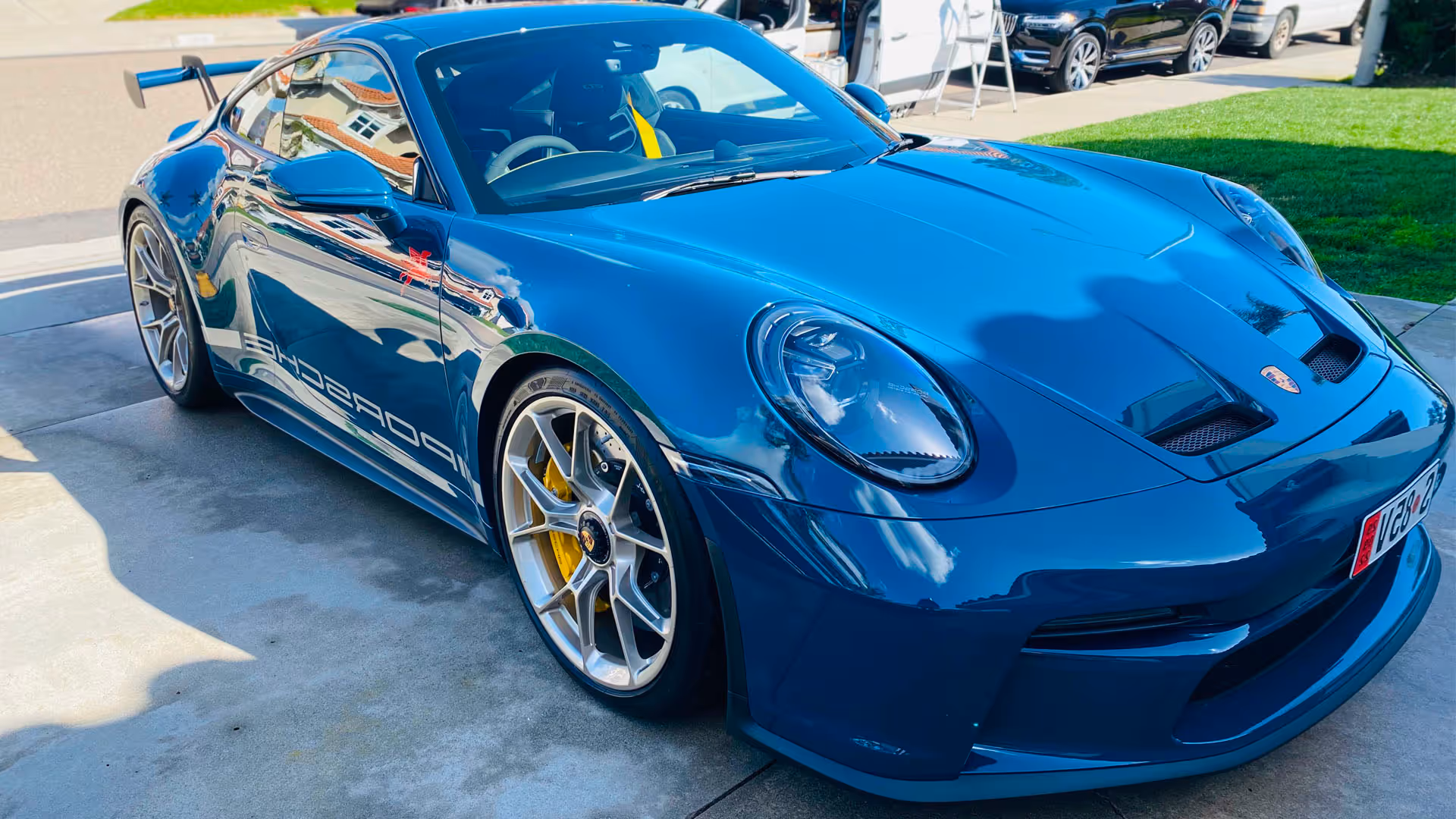 Freshly ceramic coated Porsche 911 GT3 with a deep gloss finish